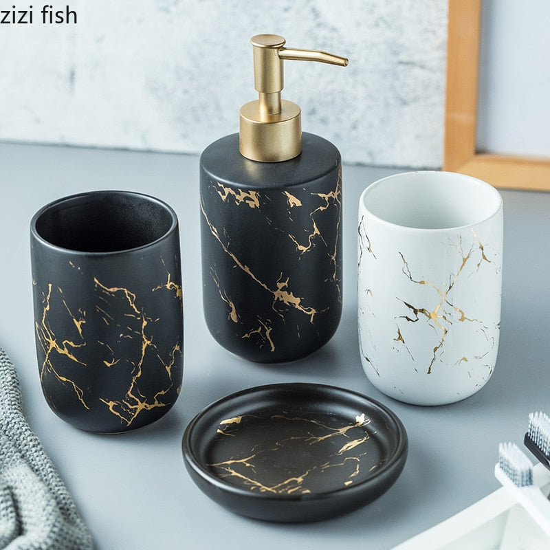 Set di accessori da bagno nordici opachi